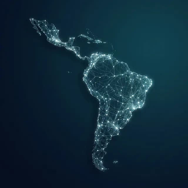 Ilustración abstracta para el Foro Latinoamericano de Compliance, sin personas