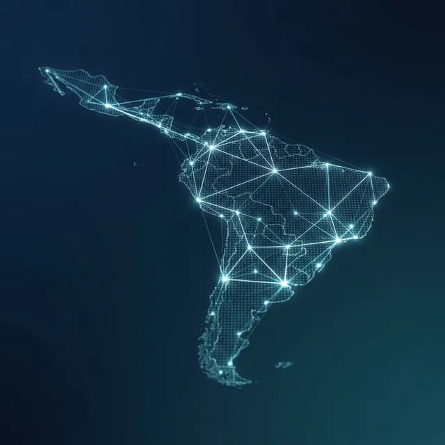 Ilustración abstracta para el LATAM Compliance Forum, sin personas
